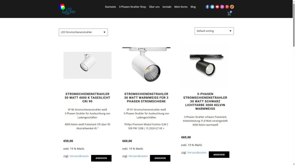 LED Stromschienenstrahler