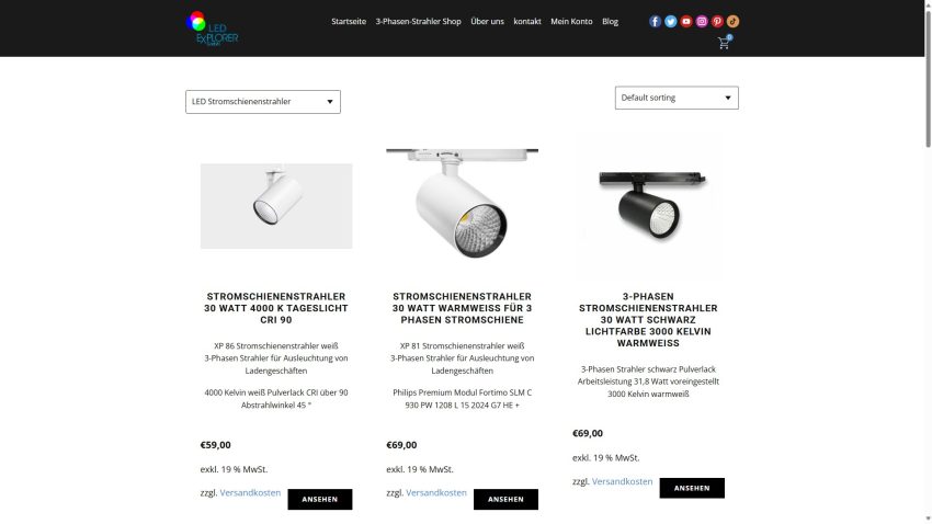 LED Stromschienenstrahler